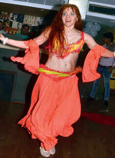 Alina performs belly dance