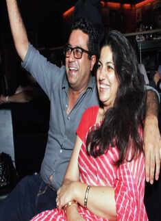 Manish and Anisha during the stand-up comedy