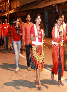 Participants during the heritage walk organized