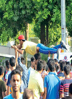 A participant during the Raahgiri Day