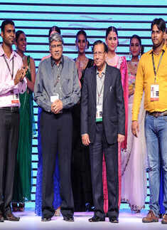 Models showcase a creation