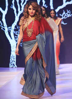 A model walks the ramp