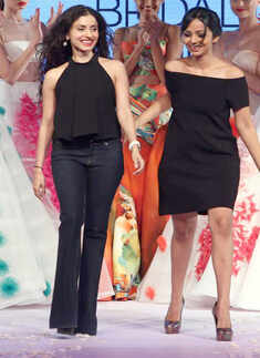 Gauri and Nainika on the ramp