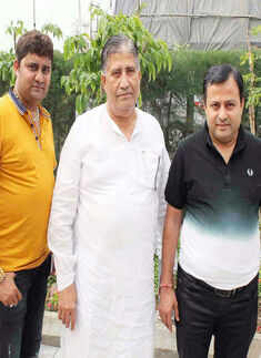 Lalit, Narendra and Pradeep Kothari during a curtain raiser party