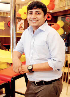 Binod Kumar Homagai during the outlet launch