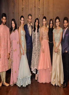 Celebs during Shyamal and Bhumika&rsquo;s new wedding line launch
