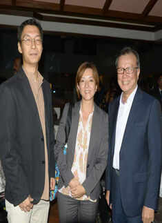 Hiedo Toyota, Kayako and Kyungso pose for a photo