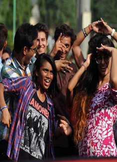 Students during the Clean & Clear Delhi Times Fresh Face 2015 auditions