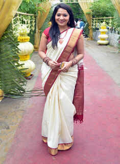 VJ Ramya attends the wedding ceremony of Shanthanu Bhagyaraj and Keerthi