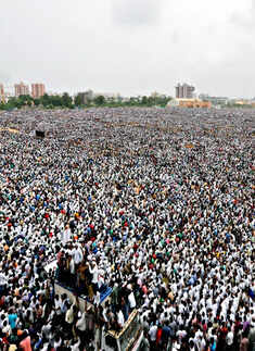A scene from Patidar Anamat Andolan Samiti