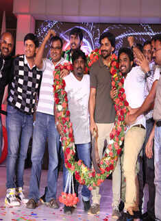 Cast and crew during the shoot