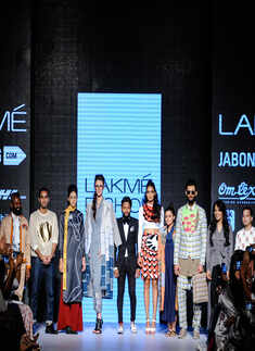 Models walk the ramp
