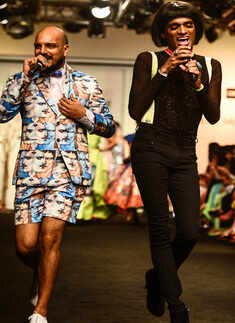 A musical performance at the fashion show