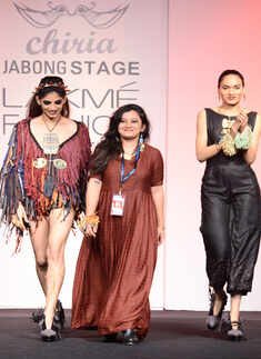 Models walk the ramp