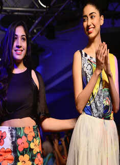 A model walks the ramp