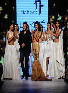 Models walks the ramp