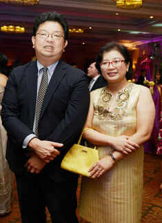 Philip Min and Eun Young at a welcoming party