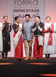 Models walk the ramp