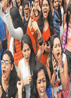 Students having fun during the auditions