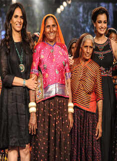 Dia Mirza walks the ramp