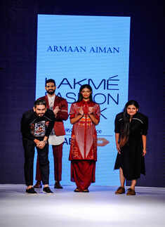 Models walk the ramp for Armaan Aiman