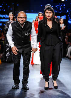 Models walk the ramp