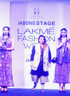 Models walk the ramp