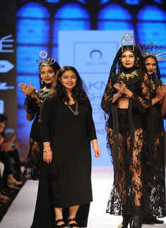 Models walk the ramp