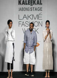 A model walks the ramp