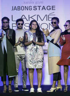 Models walk the ramp