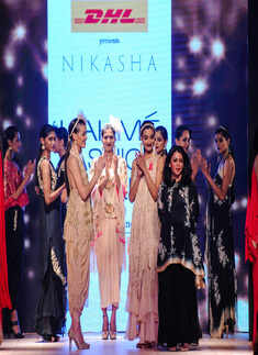 Models walk the ramp
