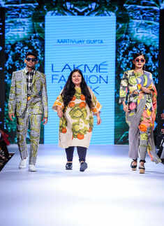 Models walk the ramp