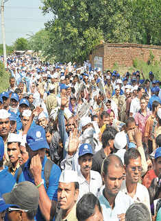 People during the TOI Green Drive