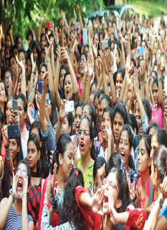 The energetic crowd during  the auditions of the Clean & Clear Delhi Times Fresh Face 2015