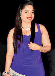 Madhavilatha during a surprise birthday party of Y Guru