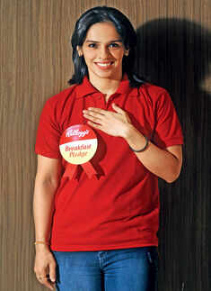 Saina Nehwal @ Kellogg&rsquo;s Breakfast Pledge