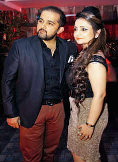 Shamit Ajmani and Konal Ajmani during a party