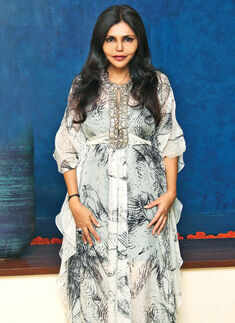 Nisha JamVwal poses during her exclusive dinner