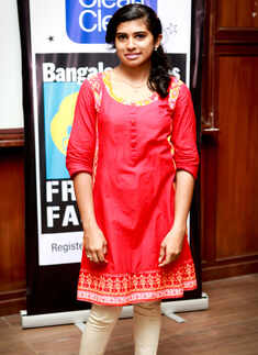 Second runner-up, Anusha during the Clean & Clear Bangalore Times Fresh Face 2015