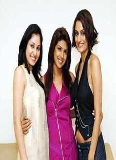 Priyanka Chopra with Ekta & Pooja