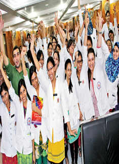 Students having fun time during the auditions