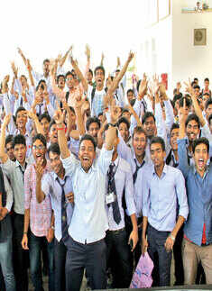 Students during the auditions