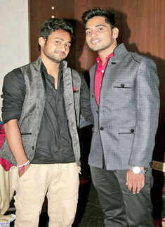 Anurag Jaiswal and Ashu Singh during the freshers party