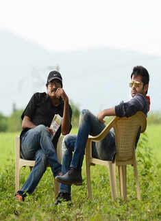 Ram on the sets of Telugu movie Shivam