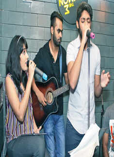 Common room band performing for the crowd