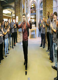 Despite the crowds, the scene was less frenetic