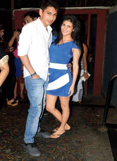 Bony and Karishma during a party