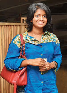 Ajab during an art event