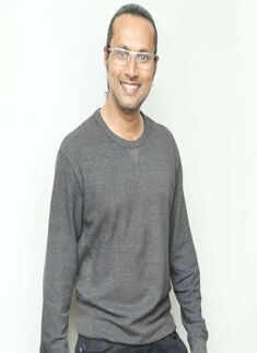 Arun Sagar arrives for the press meet