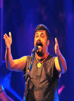 Raghu Dixit performs in Hyderabad